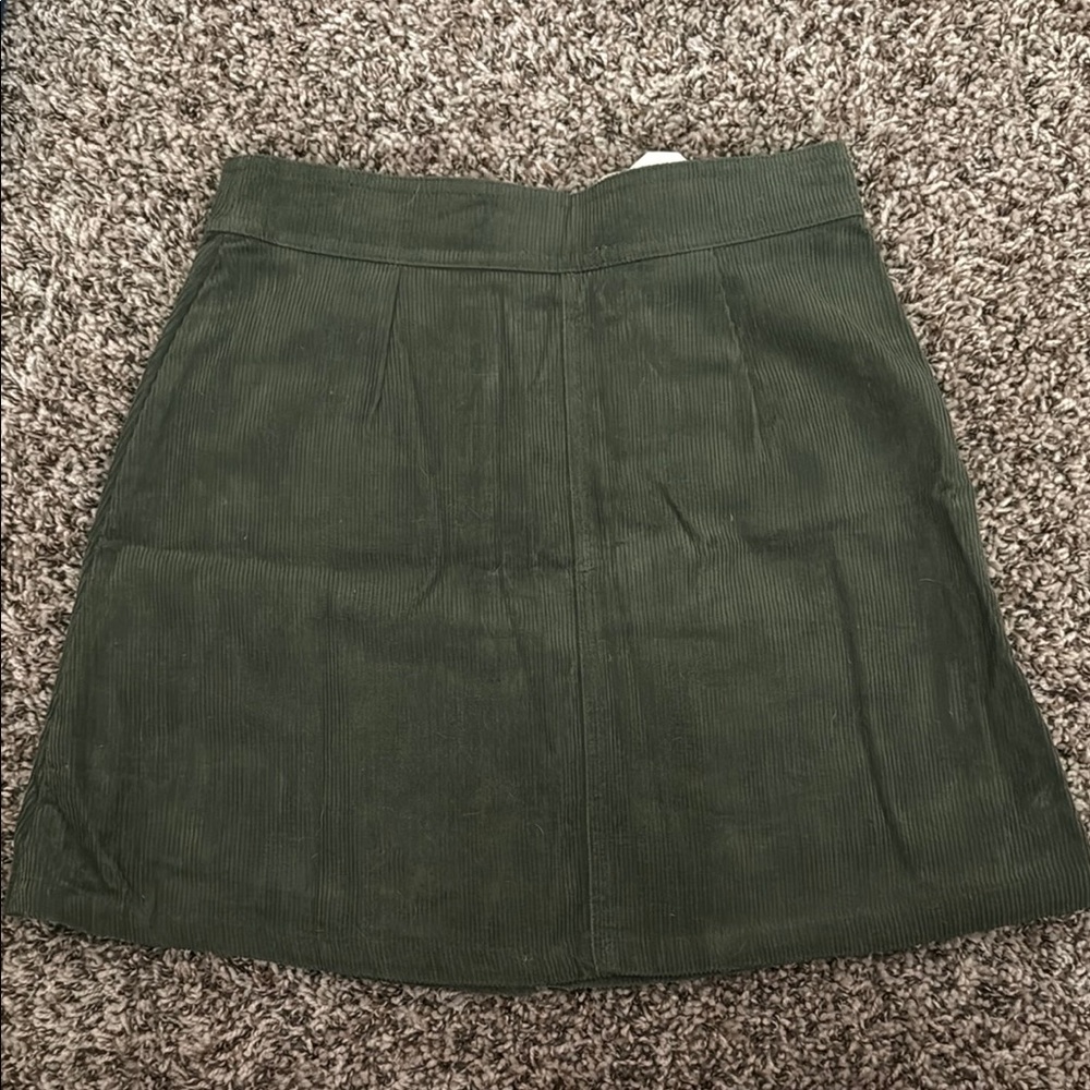Olive Green Corduroy Skirt size SM